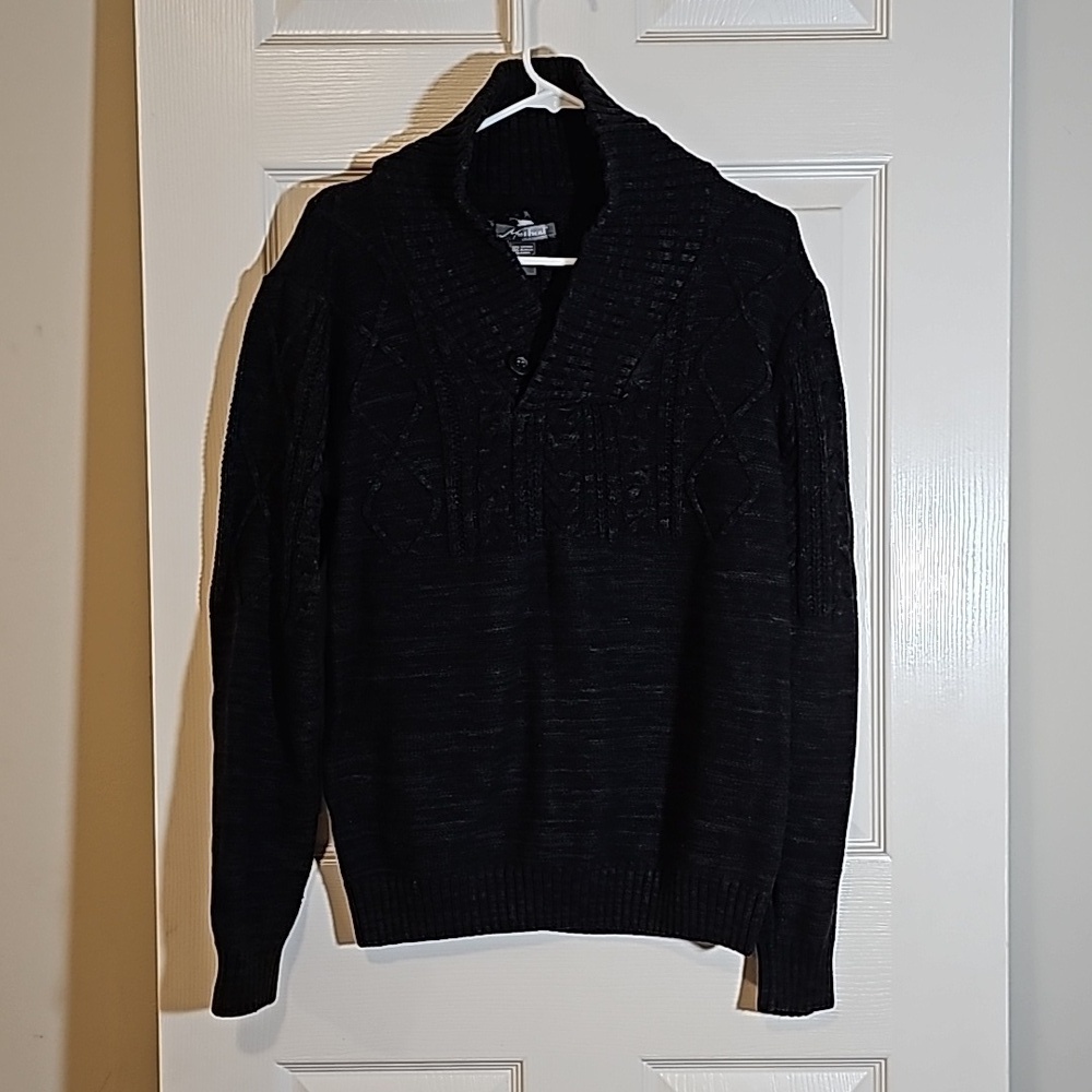 Method Charcoal High Collar Cable Knit Sweater Size M